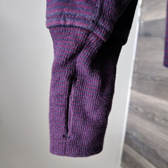 Lululemon Purple Stripe Hoodie Sweater Women Size 4 Fleece - Picture 4 of 7